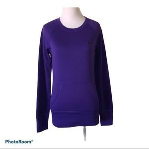 🎀 3/$20 Nike women’s xs therma fit‎ pullover purple Crewneck sweatshirt